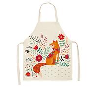 Delantal de zorro animal Lindo zorro Delantal for hornear Cocina Novedad Parrilla de cocina Delantales for barbacoa for hombres y mujeres, adecuado for cocina, camarera, delantal de chef ( Color : 10
