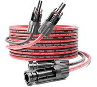 deleyCON 2m PV4 Cable Solar Cable de Extensión Juego 4mm² para Sistemas Fotovoltaicos - para Cableado Serie y Paralelo - 1kV CA 1,5kV CC - Resistente a la Intemperie & Resistente a Los Rayos UV IP68