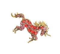 Delicado pin de aleación de unicornios portátil, cómodo de llevar, decoración versátil para vestidos, abrigos y bolsos, joyería de unicornios de moda, talla única, como se describe