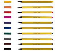 Delineador Leviatan D400 adecuado para el uso diario, escritura y uso escolar. Perfecto para: cómics, dibujos, escribir, pintar., color 10 colores diferentes. 10-Farben-Set