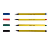 Delineador Leviatan D400 adecuado para el uso diario, escritura y uso escolar. Perfecto para: cómics, dibujos, escribir, pintar., color 4 colores diferentes. 4-Farben-Set