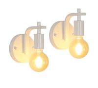 DELIPOP 2 Piezas Aplique Pared Interior Vintage E27, Blanco