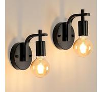 DELIPOP 2 Piezas Aplique pared Interior Vintage, Lámpara de Pared Retro E27