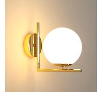 DELIPOP Aplique de Pared Vintage, E27 Lámpara de Pared Dorado