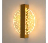DELIPOP Aplique LED Pared Interior, 12W 3000K Lámpara de Pared Dorado