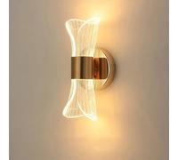 DELIPOP Aplique Pared Interior, 12W Tricolor Regulable Lámpara de Pared Oro
