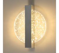 DELIPOP Aplique Pared Redondo, 12W 3000K Lámpara de Pared LED Moderno Cromo