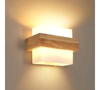 DELIPOP Apliques de Pared Interio, E27 Lámpara de pared Moderna de Madera