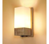 DELIPOP Apliques de Pared Interior Vintage, E27 Lámpara de Pared de Madera