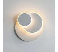 DELIPOP Apliques de Pared LED Interior 15W, Lámpara de Pared de DIY Luz Giratorio 350°, Metal 3 EN 1 Blanco Apliques Moderno LED para Habitación, Dormitorio, Salón, Pasillo, Blanco Cálido 3000K