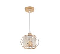 DELIPOP Lámpara Colgante Moderna de Cristal, Lámpara de Techo Dorada E27