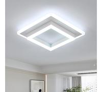 DELIPOP Lamparas de Techo Moderna, 30W 6500K Blanco frío Plafon LED Techo Cuadrado Design Luz de Techo Para Dormitorio Salon Comedor