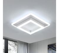 DELIPOP Plafon Led, 30W 3375LM Moderna Lámpara de Techo LED Blanco Frío 6500K, Creatividad Cuadrado Luz de Techo del Para Corredor Cocina Sala de Estar Dormitorio Pasillo, Largo 30cm