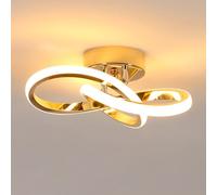 DELIPOP Plafón LED Techo 22W 2500LM, Moderno Plafon de Techo en Forma de Flor, Lámparas de Techo LED Calida 3000K para Baño Cocina Dormitorio Pasillo