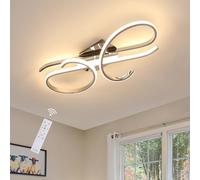 DELIPOP Plafón LED Techo Regulable 30W, Cromada Lámpara Techo con Control