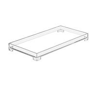 DELIPPLY Bandeja de baño de tocador, Organizador Rectangular de acrílico Decorativo (Grande-Transparente)