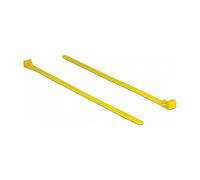 DeLOCK Brida reutilizable de nylon, resistente al calor, L 200 mm x An 7.5 mm, 100 piezas, color amarillo, ref 18759