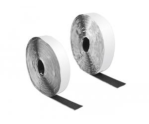 Delock cinta de gancho y lazo autoadhesiva la 10 m x an 25 mm negro