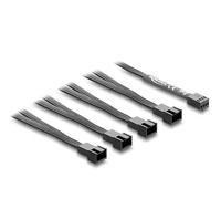 DeLOCK Divisor de cable de ventilador 1 x 4 pines PWM hembra a 4 x 4 pines PWM macho