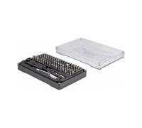 DeLOCK Juego de Destornilladores de Precisión 117 Piezas con 108 Puntas Incluyendo Hex, Torx, Phillips, Pozidriv, Ranura, SIM y más - 120 x 185 x 38 mm