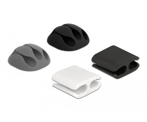 Delock juego de soporte de cables y clips para cables 4 piezas