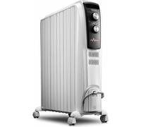 De'Longhi Dragon TRD04 1025 Dragon, Calentador de aceite de 2500 W disipación de calor, 1100 vatios, 52 x 16 x 65 cm, Color Blanco