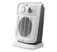 De'Longhi HBC 3052T, radiador eléctrico con ventilador, 24 horas, IP21, para pared o mesa, color blanco, giratorio