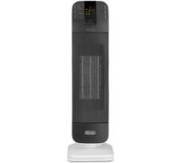 De'longhi HFX65v20 - Calefactor cerámico, 2000 w, temporizador digital, 2 niveles de calefacción, mando a distancia, blanco y gris