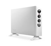 De'Longhi HSX 3320 FTS, calefactor eléctrico con ventilador, 24 horas, para uso interior, color blanco, giratorio, 2000 W
