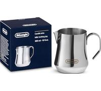 De'Longhi Jarra Espumadora de Leche DLSC060, Espumador de Leche con Asa Cómoda, Idónea para Cappuccino, Caffelatte y Latte Macchiato, Capacidad 350 ml, Acero Inoxidable