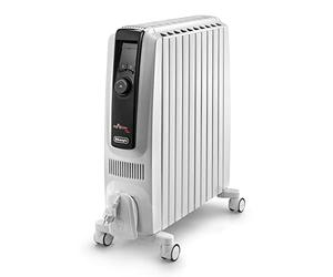 De'Longhi Radiador 2500 W, termostato de ambiente digital, pantalla LCD, función ECO y alto rendimiento energético, blanco
