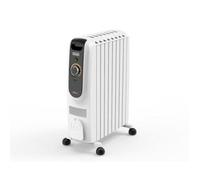 Radiador de aceite - De'Longhi Dragon EASYTRONIC TRD50820, 2000W, 12 niveles temperatura, 8 elementos, Blanco