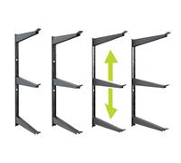Delta Cycle - Estante de almacenamiento de madera y madera resistente (paquete de 2), soporta hasta 900 libras, fácil de instalar, solución de almacenamiento de construcción de acero para garaje,