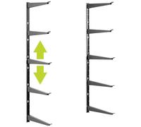 Delta - Estante de Almacenamiento Resistente - Estante de Madera montado en la Pared para Garaje, cobertizo, sótano - Brazos Ajustables para Herramientas, Equipo, Fuerte y Duradero, Capacidad de 800