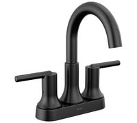 Delta Faucet Trinsic 2559-BLMPU-DST - Grifo de baño negro mate, juego central, tecnología Diamond Seal, montaje de drenaje de metal, negro mate