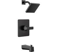 Delta Faucet Velum 14 Series - Juego de grifo de bañera y ducha de función única, kit de ajuste de válvula, mango de ducha, kit de ajuste de ducha Delta T14437-BL (válvula no