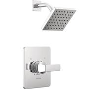 Delta Faucet Velum 14 Series - Juego de grifo de ducha cromado de una sola función, kit de moldura de válvula, mango de ducha, kit de moldura de ducha Delta T14237 (válvula no incluida)