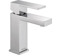 Delta grifo 567lf-sspp moderno único mango baño grifo, cromado, 7.63 x 6.00 x 7.13 inches