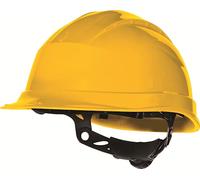 Delta plus - Casco obra polipropileno ajuste rotor amarillo