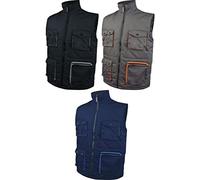 Delta plus - Chaleco poliester algodón mach 2 gris/naranja talla xl