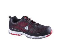 Delta Plus DSPORSPNR42 S1P HRO SRC - Zapatilla deportiva (poliuretano/malla), 43, rojo/negro, 10