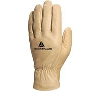 Delta plus guantes de piel - Guante ajustable flor vacuno beige talla 10