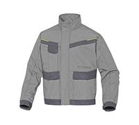 Delta Plus MCVE2GRGT Mach2 Corporate - Chaqueta de trabajo de poliéster y algodón, color gris claro y gris oscuro, talla L