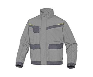 Delta Plus MCVE2GRGT Mach2 Corporate - Chaqueta de trabajo de poliéster y algodón, color gris claro y gris oscuro, talla L