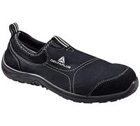 Delta Plus-Miami - Zapatos de lona para hombre y mujer, puntera de acero, entresuela de seguridad, talla 42, color negro