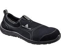 Delta Plus-Miami - Zapatos de seguridad de lona para hombre y mujer, puntera de acero/entresuela, talla 45, color negro