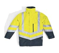 Delta plus - Parka overview poliuretano naranja fluo/azul marino talla xxl
