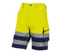 Delta Plus phbe2jmxg panostyle Alto se área Bermuda de trabajo de poliéster/algodón, amarillo neón de color azul marino, xl, 10 unidades)