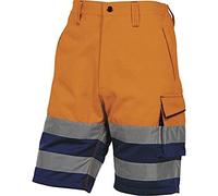 Delta Plus phbe2omtm panostyle Alto se área Bermuda de trabajo de poliéster/algodón, neon naranja de color azul marino, m, 10 unidades)