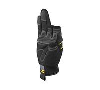 Delta Plus VV905NO09 09 - Guante con 3 puntas para dedos (palma de piel sintética, dorso de la mano de poliéster/elastano, color negro y amarillo)